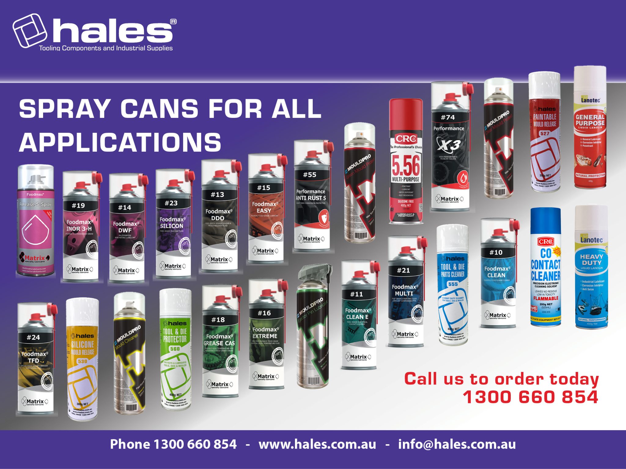 SPRAY CANS FOR ALL APPLICATIONS Hales